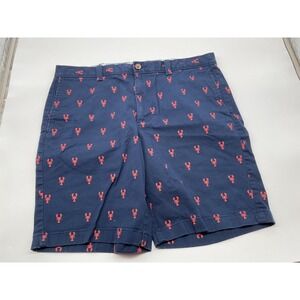 J.Crew Lobster Print Shorts Preppy Casual Flat Front Size‎ 33